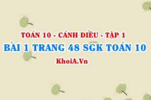 Bài 1 trang 48 SGK Toán 10 tập 1 Cánh Diều